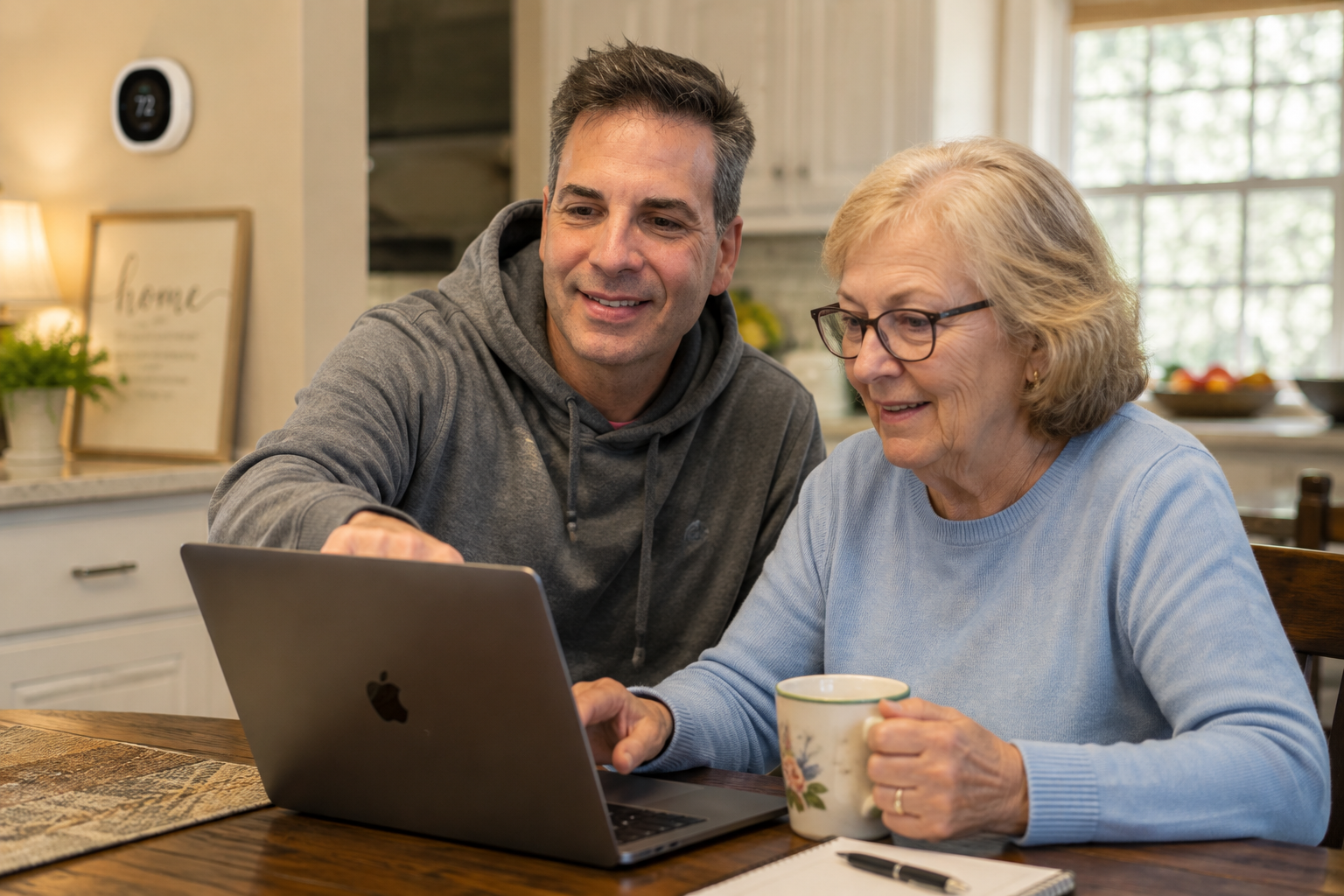 Keith helping senior